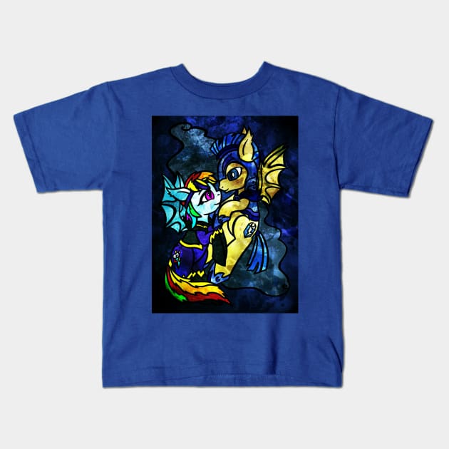 Rainbow Dash and Flash Sentry Kids T-Shirt by ScribbleSketchScoo